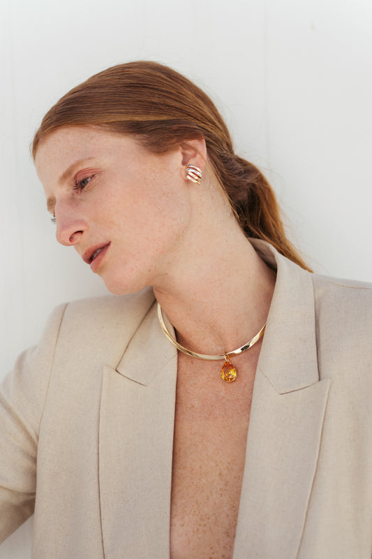 Colar Duo Citrino