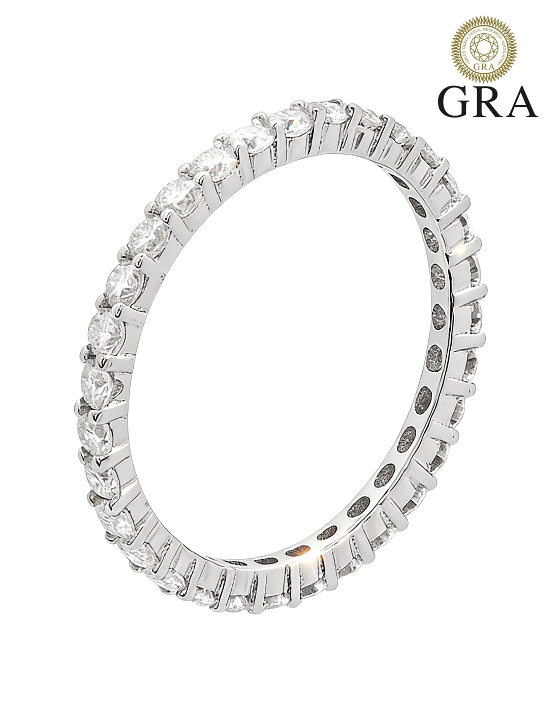Anel Aliança Cravejada 3mm Moissanite