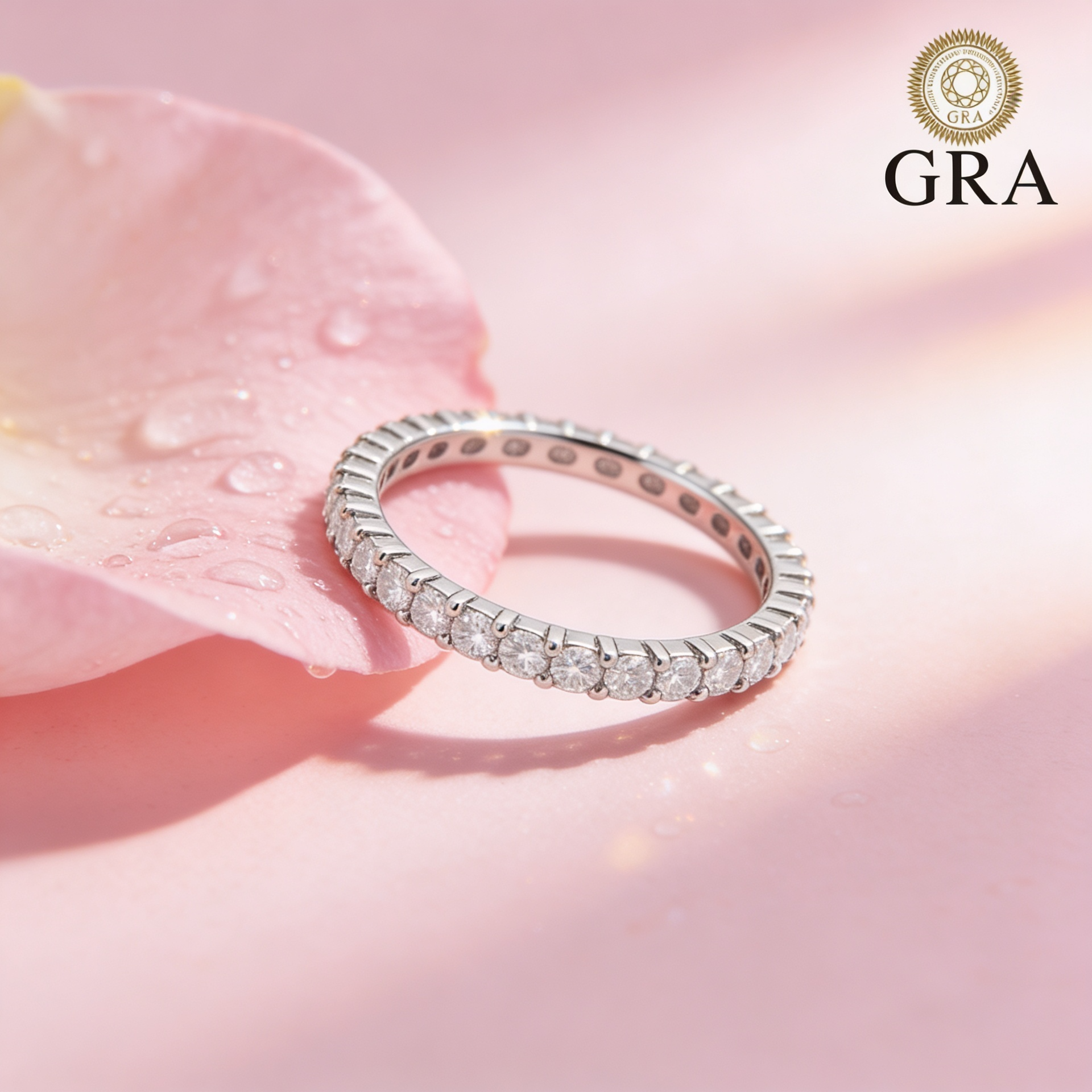 Anel Aliança Cravejada 3mm Moissanite